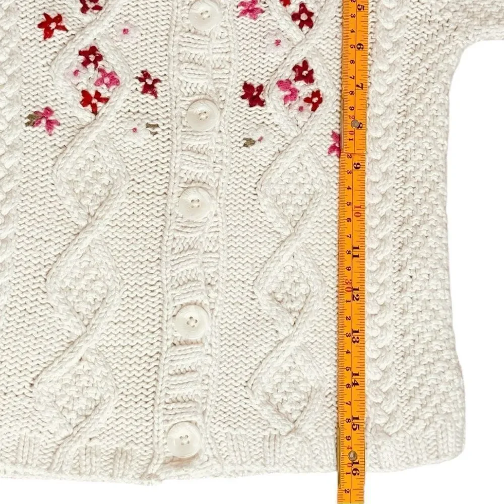 Baby Gap Girls Knit Embroidered Flowers Wool Blend Cardigan Sweater. 5. 5T.
